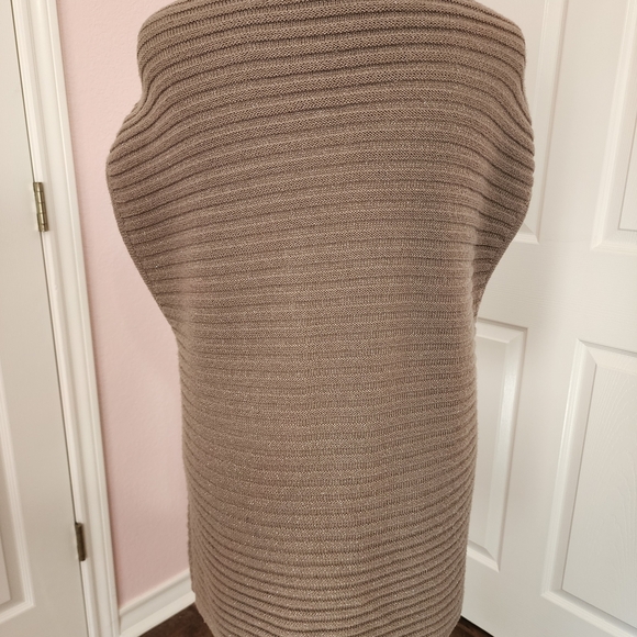 Chico's Taupe Ribbed Cardigan Size 2 - Picture 2 of 4